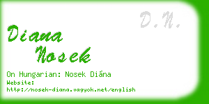 diana nosek business card